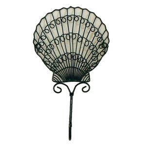 Royal Blue Scallop Sea Shell Bath Decor Wall Hook Hanger